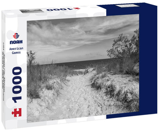 Noah Jigsaw Puzzle Kansas City, Missouri, USA downtown skyline panorama at dusk in black white 1000 pieces