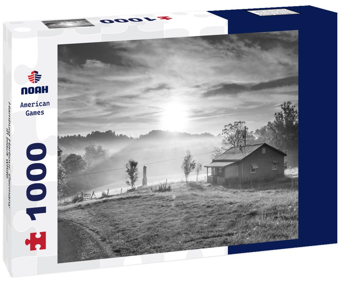 Noah Jigsaw Puzzle Hamburg Harbour, Germany in black white 1000 pieces