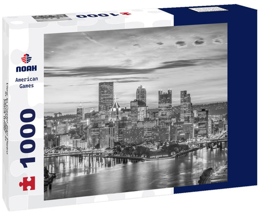 Noah Jigsaw Puzzle View to Castel San Pietro in Verona, Italy in black white 1000 pieces