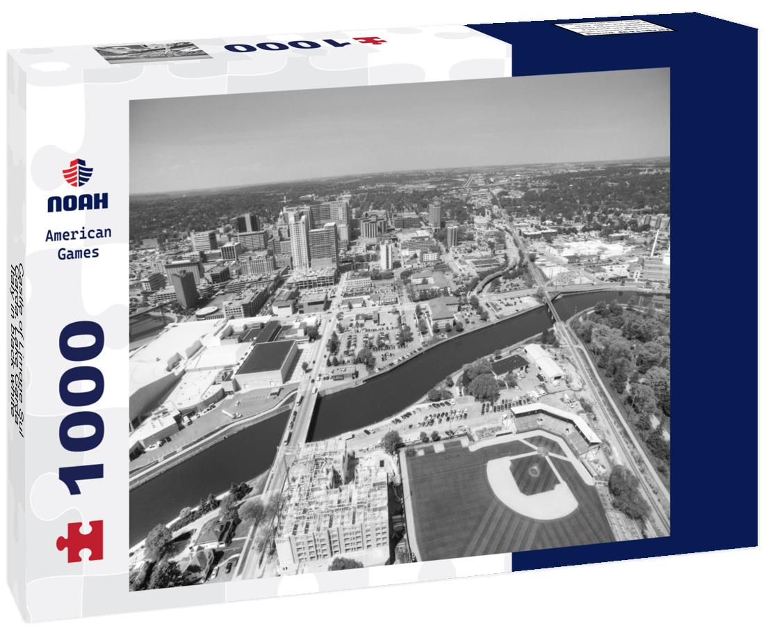 Noah Jigsaw Puzzle Castle of Limone Sul Garda, Lake Garda, Italy in black white 1000 pieces