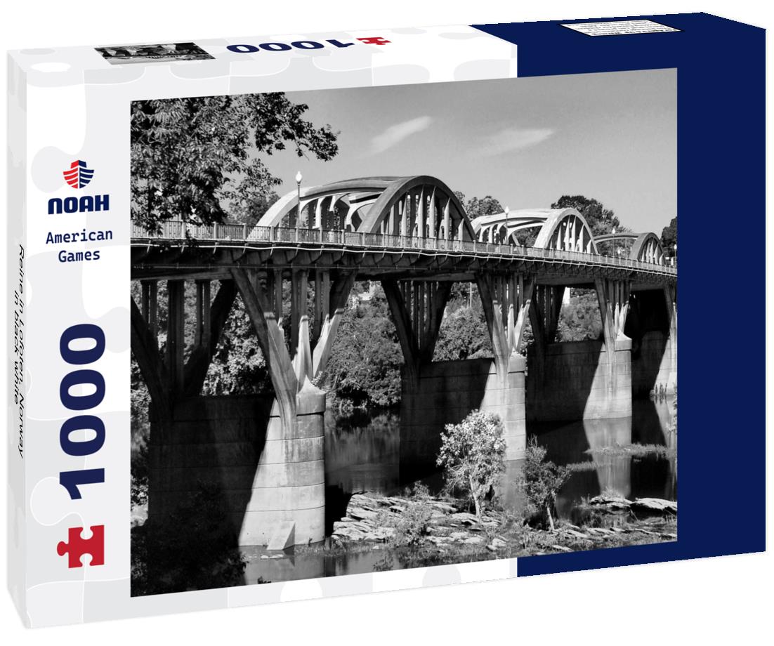 Noah Jigsaw Puzzle Reine in Lofoten, Norway in black white 1000 pieces