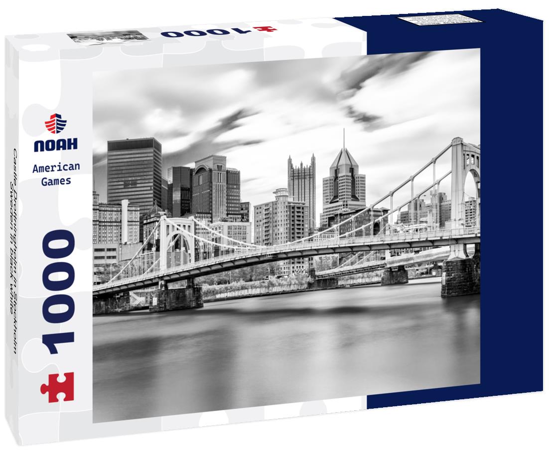 Noah Jigsaw Puzzle Castle Drottningholm in Stockholm, Sweden in black white 1000 pieces