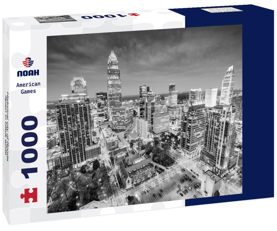 Noah Jigsaw Puzzle Historical city of Ronda, Spain in black white 1000 pieces