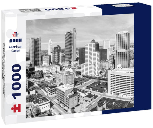 Noah Jigsaw Puzzle Stone structures in New Mexico's El Malpais National Monument in black white 1000 pieces