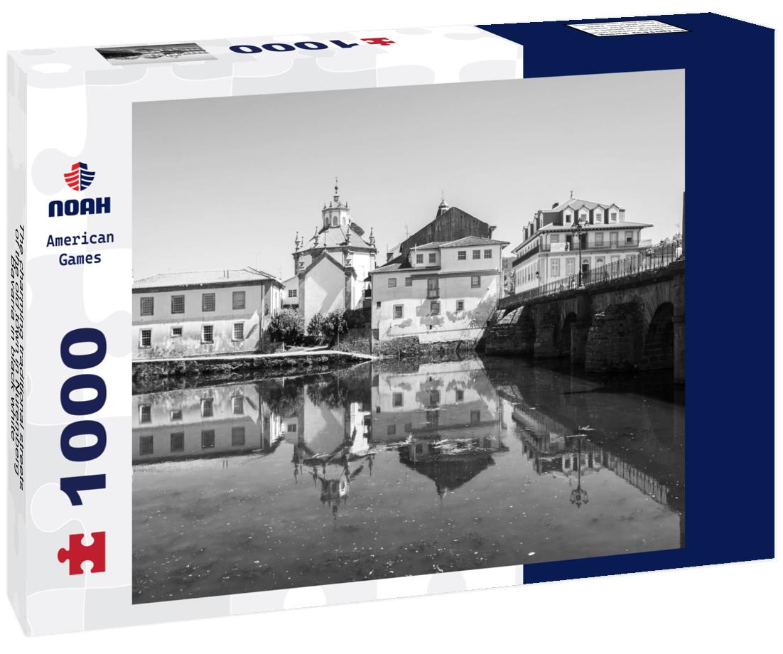 Noah Jigsaw Puzzle The charming traditional streets of the old town in Nuremberg, Bavaria in black white 1000 pieces