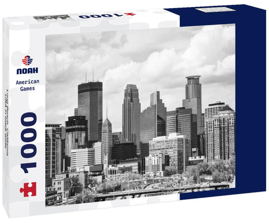 Noah Jigsaw Puzzle Long Beach, California, USA in black white 1000 pieces