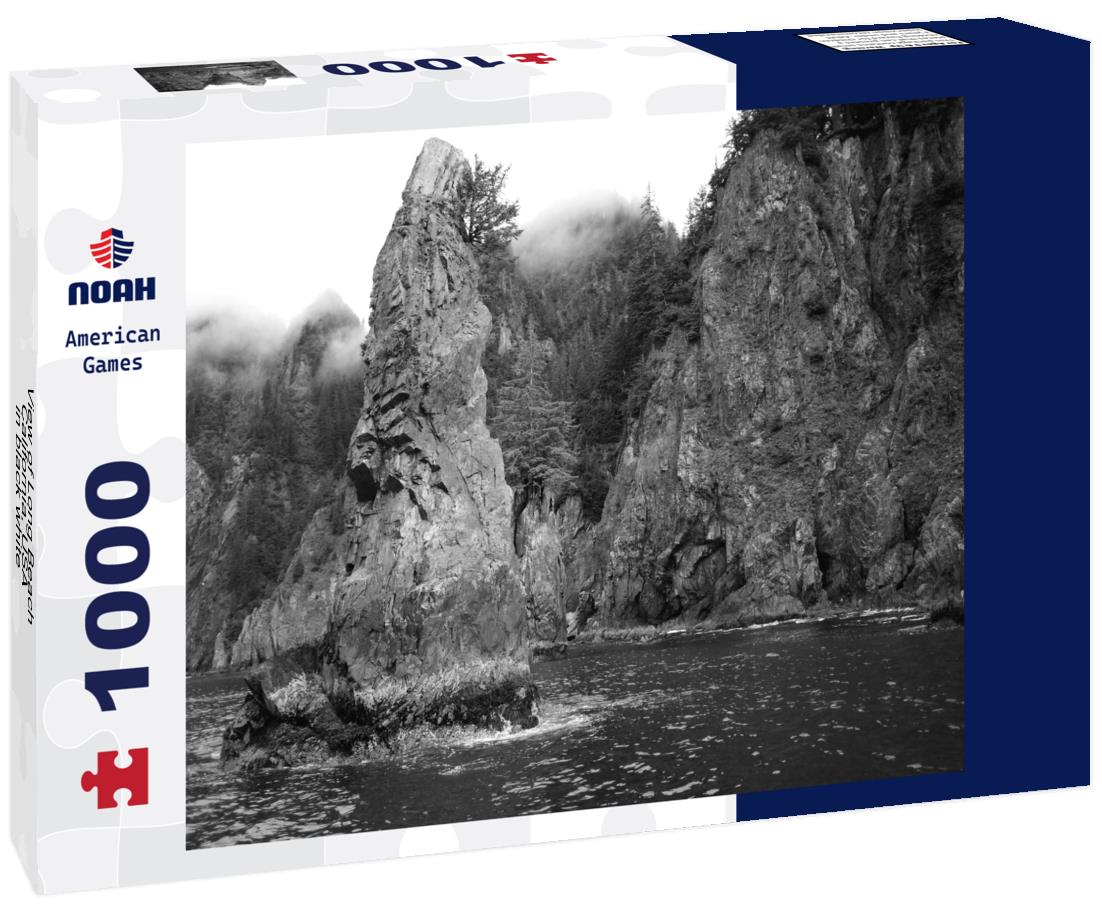 Noah Jigsaw Puzzle View of Long Beach, California, USA in black white 1000 pieces