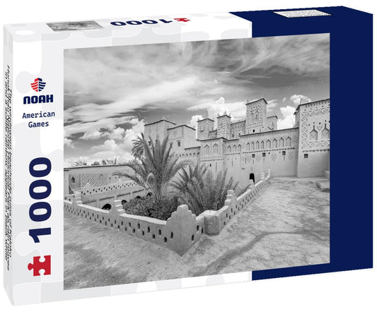 Noah Jigsaw Puzzle Ouarzazate city in the Atlas Mountains of Morocco. in black white 1000 pieces