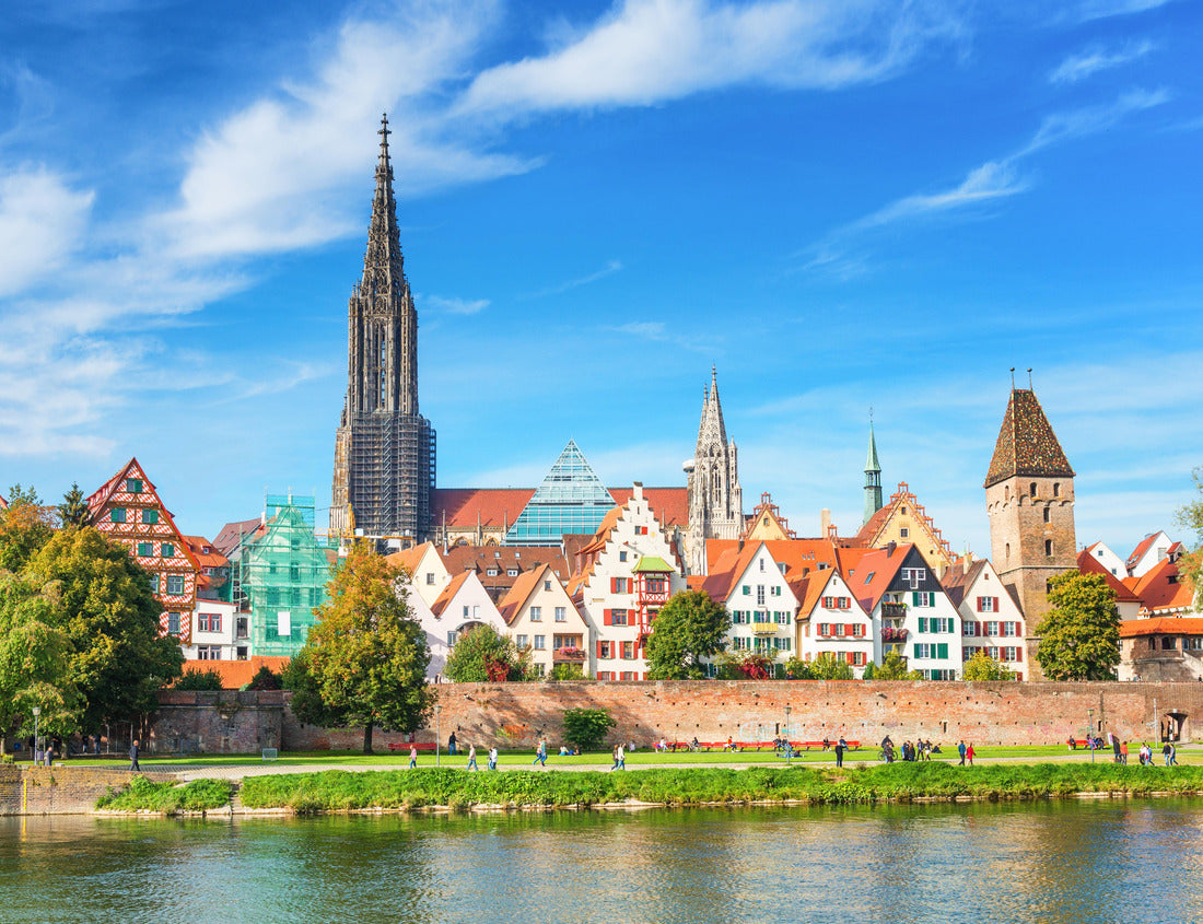 The Ulm City featured in Baden-Württemberg, Germany. 1000pc PuzzleBlack and White
