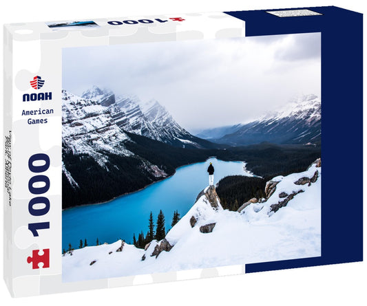 Noah Jigsaw Puzzle View of Peyto Lake, Banff National Park, Alberta, Canada. in black white 1000 pieces