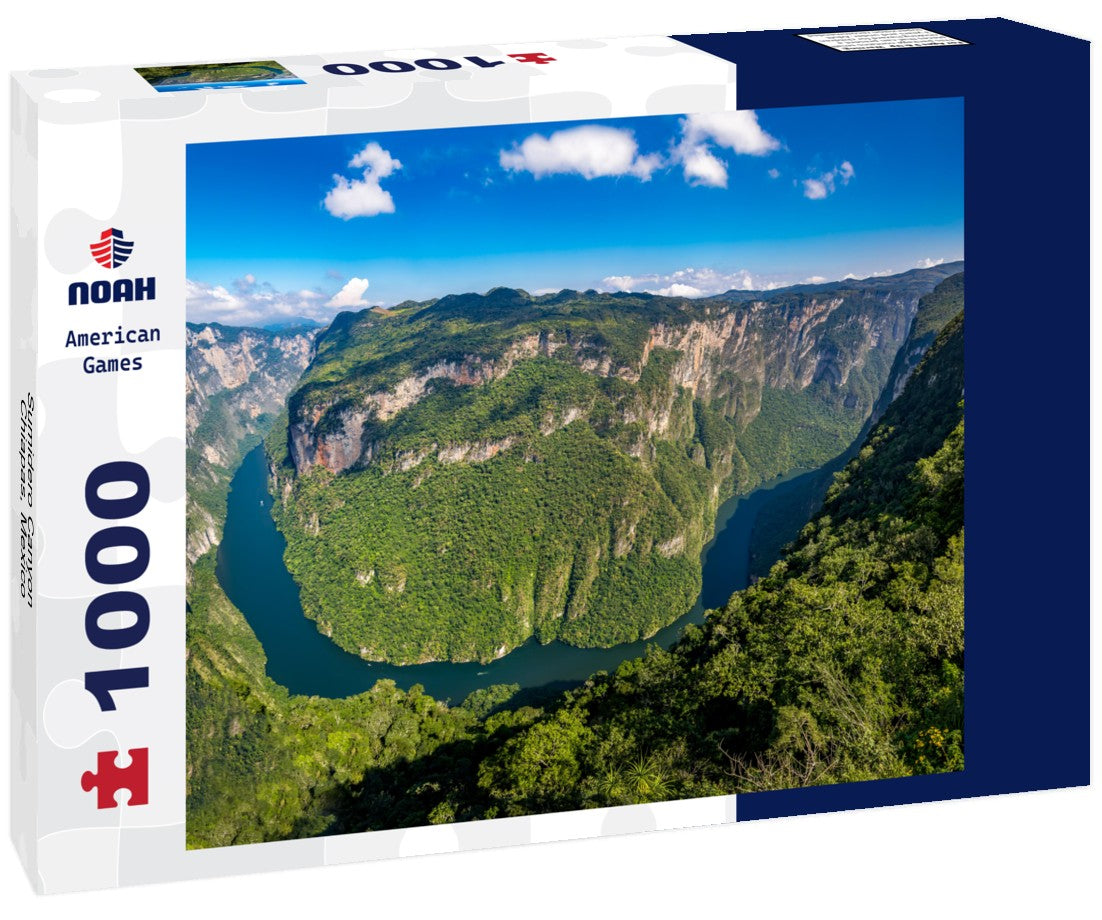 Sumidero Canyon, a massive natural gorge in Chiapas, Mexico. 1000pc PuzzleBlack and White