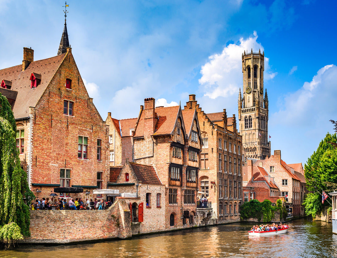 Noah Jigsaw Puzzle Landscape with water channel in Bruges, “Venice of the North”, cityscape of Flanders, Belgium 1000 pieces