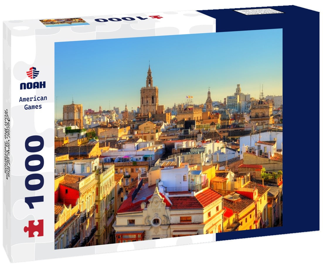 Noah Jigsaw Puzzle Aerial view of the old town in Valencia from the Serranos Gate - Spain 1000 pieces