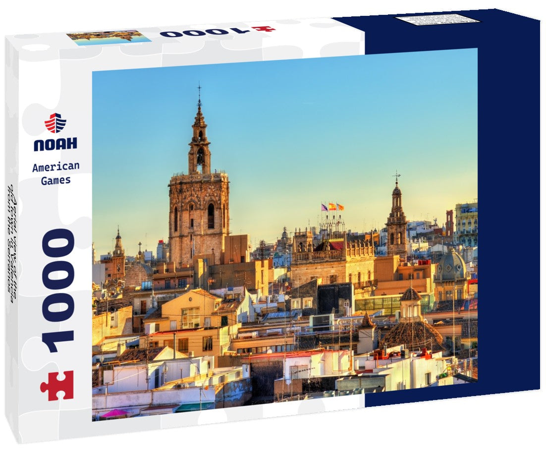 Noah Jigsaw Puzzle Aerial view of the old town in Valencia from the Serranos Gate - Spain 1000 pieces