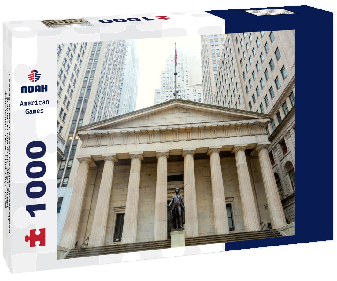 Noah Jigsaw Puzzle Facade of the Federal Hall with Washington Statue on the front, Wall Street, Manhattan, New York City, USA 1000 pieces