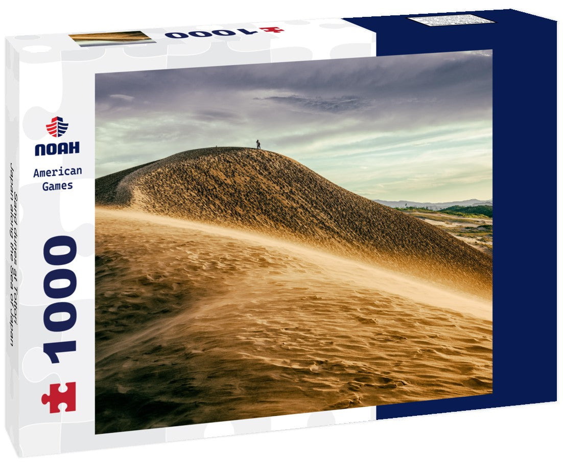 Sand dunes stretch along the Sea of Japan at Tottori, Japan. 1000pc PuzzleBlack and White