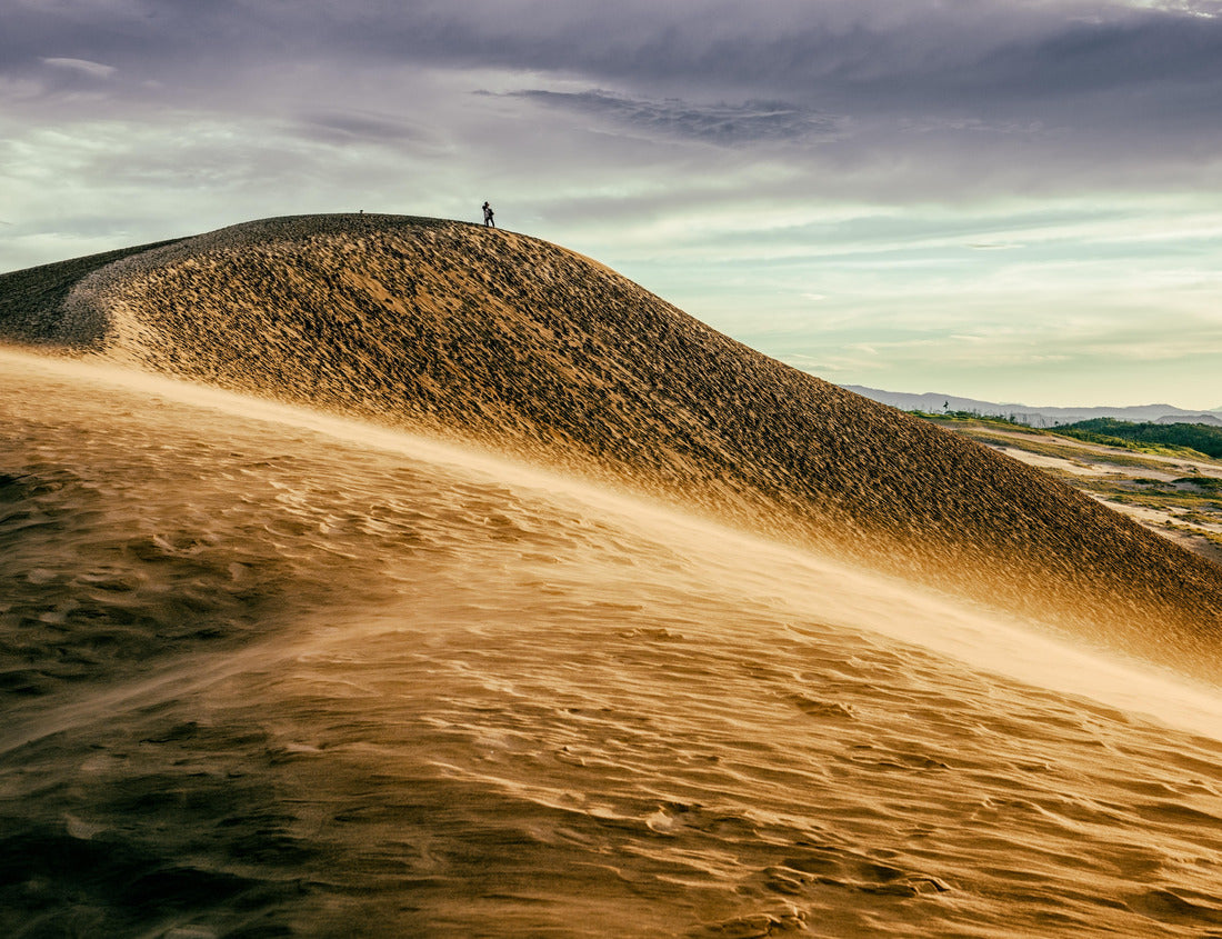 Sand dunes stretch along the Sea of Japan at Tottori, Japan. 1000pc PuzzleBlack and White