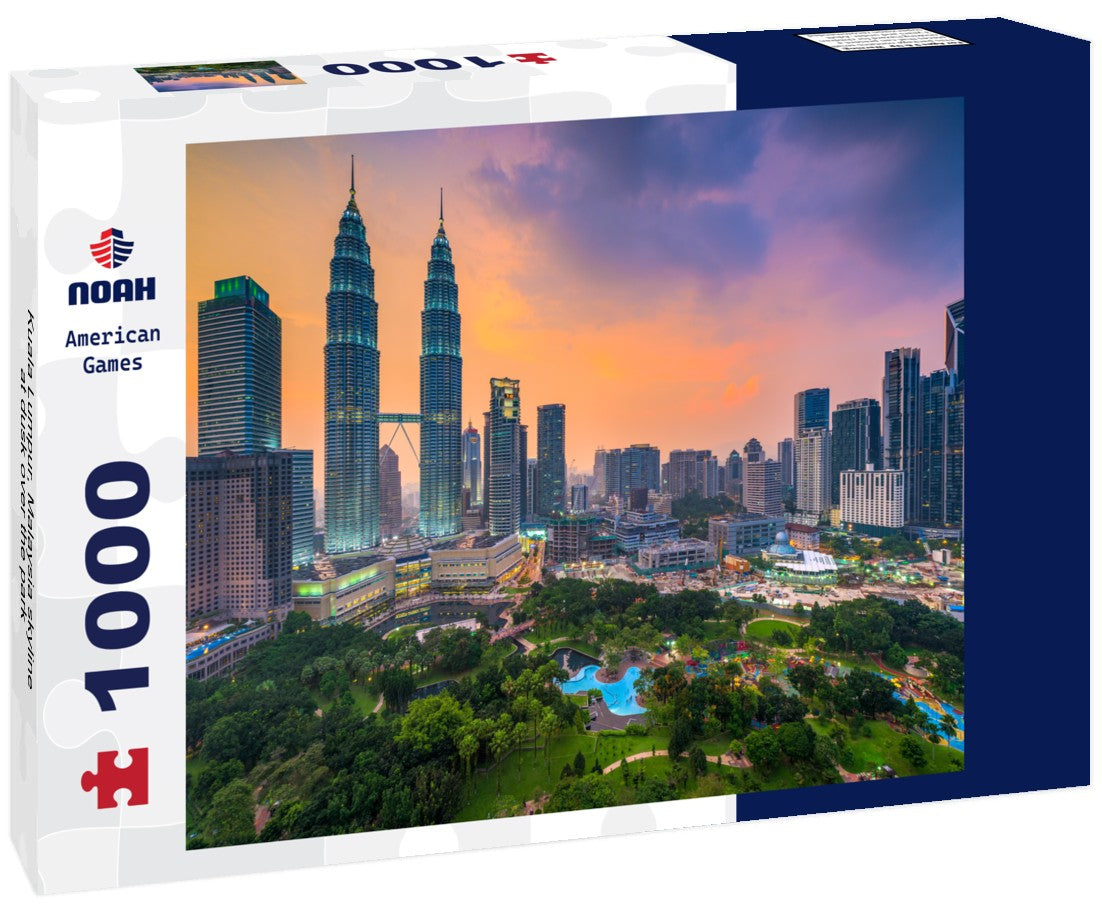 Noah Jigsaw Puzzle Kuala Lumpur, Malaysia skyline at dusk over the park 1000 pieces