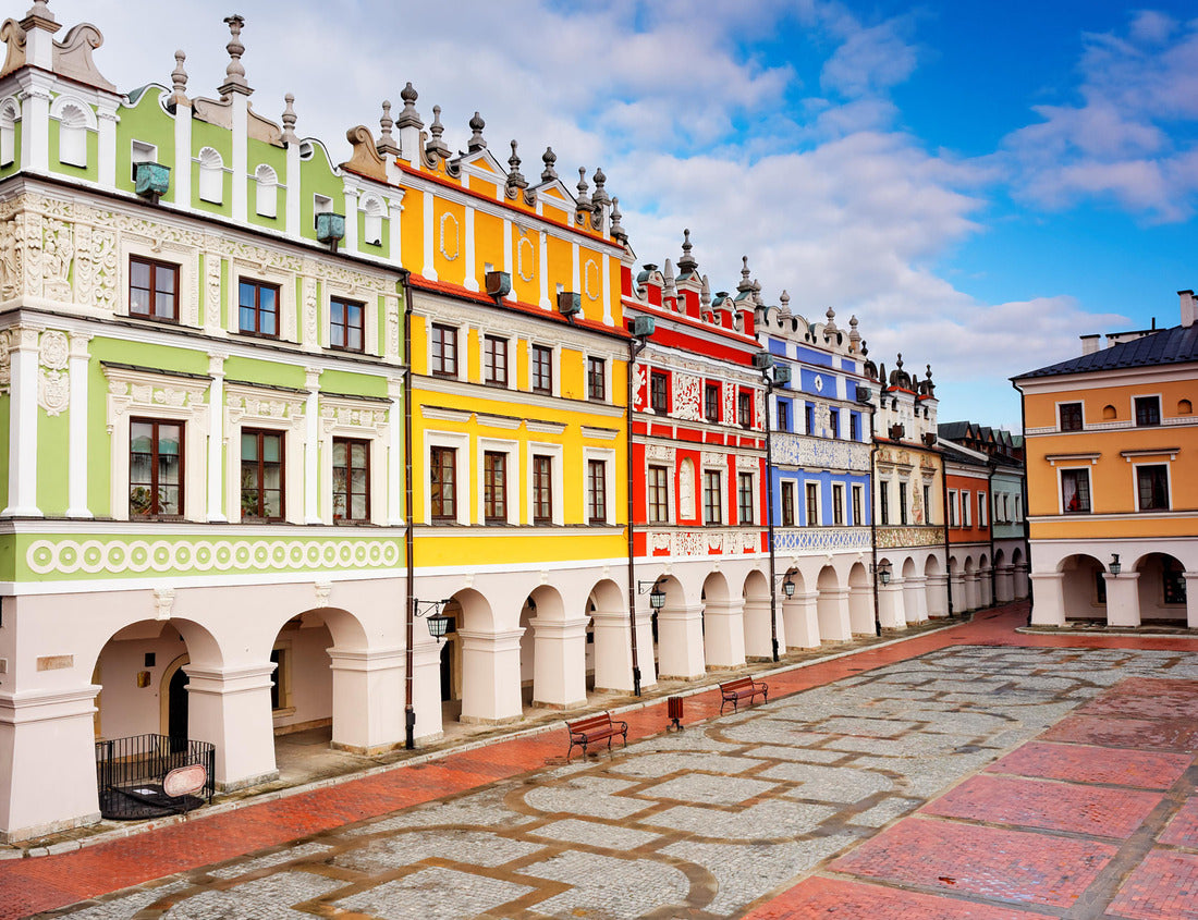 Noah Jigsaw Puzzle Colored tenements on the market square in Zamosc, Poland - the UNESCO-listed city 1000 pieces