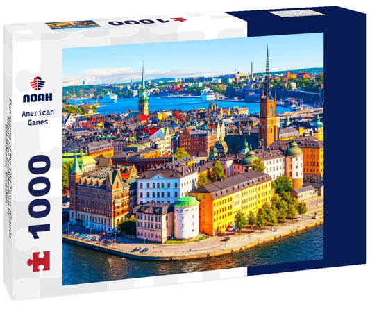 Noah Jigsaw Puzzle Panorama of the Old Town (Gamla Stan) pier architecture in Stockholm, Sweden 1000 pieces