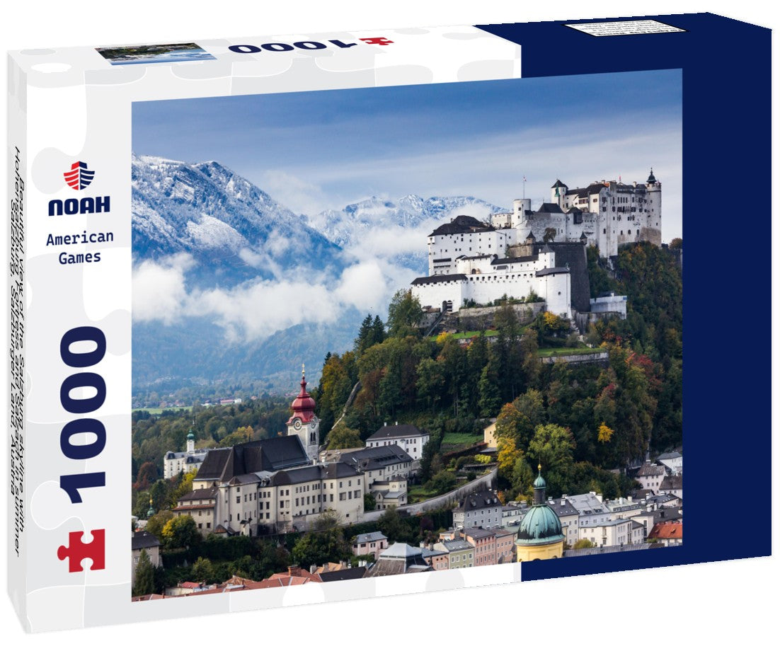 Noah Jigsaw Puzzle Beautiful view of the Salzburg skyline with Hohensalzburg Fortress and Salzach in summer, Salzburg, Salzburger Land, Austria 1000 pieces