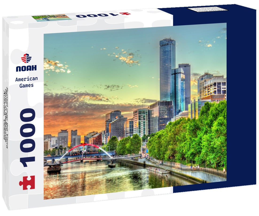 Noah Jigsaw Puzzle Sunset over the Yarra River in Melbourne - Australia, Victoria 1000 pieces