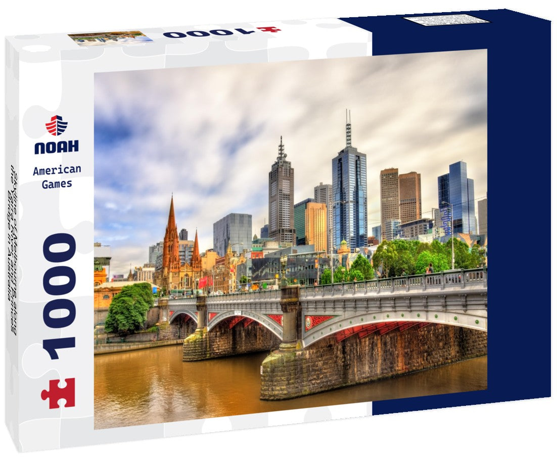 Noah Jigsaw Puzzle Skyline of Melbourne along the Yarra River and Princes Bridge in Australia 1000 pieces