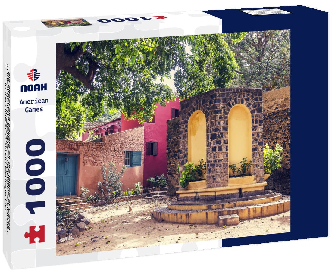 Noah Jigsaw Puzzle old street and square on the island of Goree in the morning. Senegal. The island is included in the UNESCO World Heritage List 1000 pieces