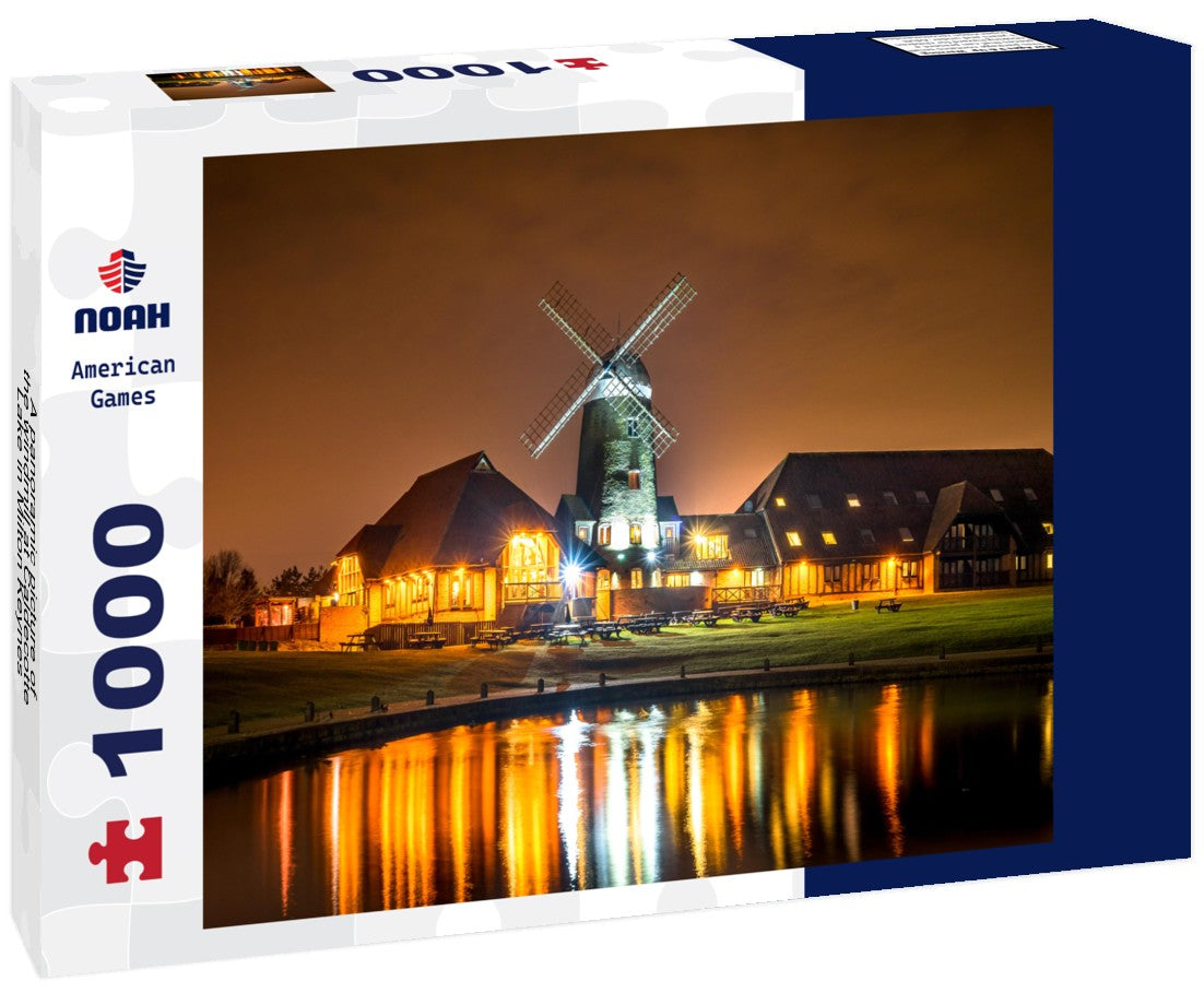 Noah Jigsaw Puzzle A panoramic picture of the windmill at Caldecotte Lake in Milton Keynes, UK at the night 1000 pieces