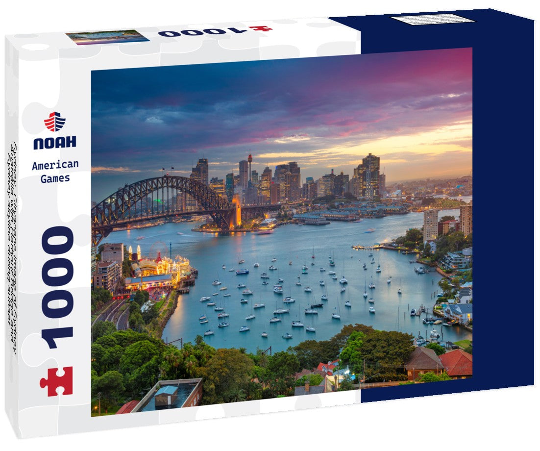 Noah Jigsaw Puzzle Sydney. Cityscape image of Sydney, Australia with Harbour Bridge and Sydney skyline during sunset 1000 pieces