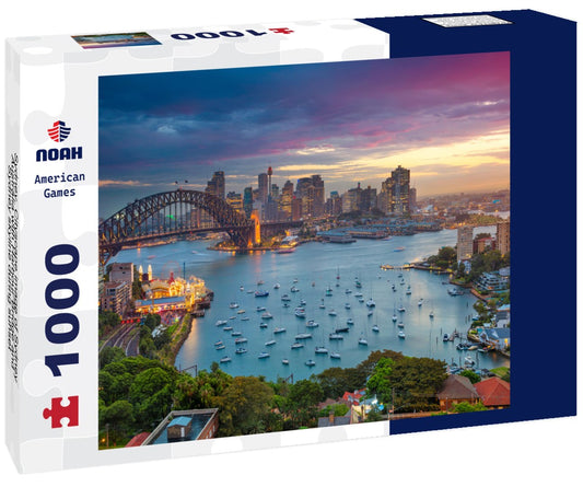 Noah Jigsaw Puzzle Sydney. Cityscape image of Sydney, Australia with Harbour Bridge and Sydney skyline during sunset 1000 pieces
