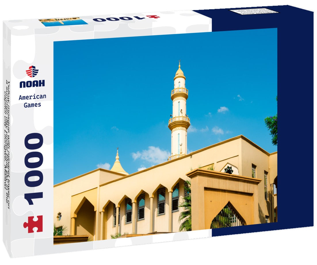 Noah Jigsaw Puzzle Yellow mosque with minaret tower on a summer day under blue sky in the capitol city Lilongwe, Malawi 1000 pieces