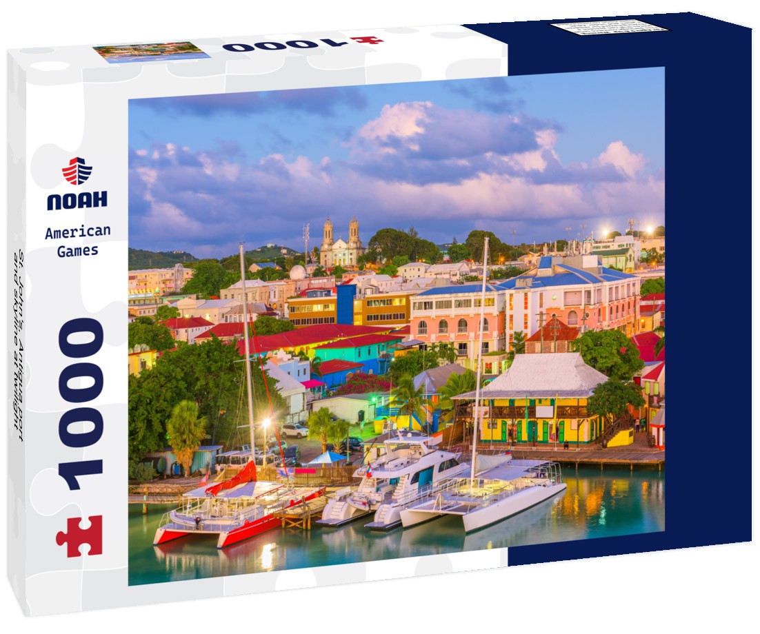Noah Jigsaw Puzzle St. John's, Antigua port and skyline at twilight 1000 pieces