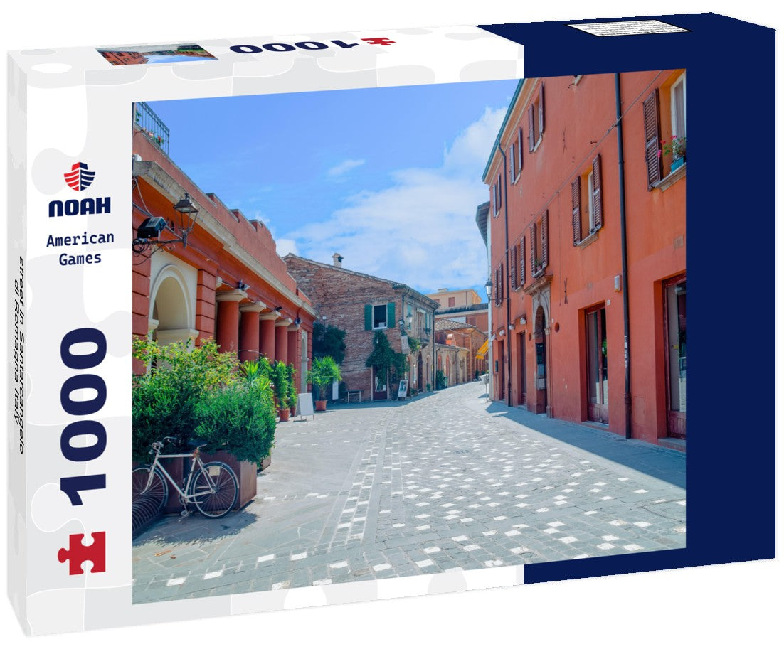 Noah Jigsaw Puzzle street in Santarcangelo di Romagna Italy 1000 pieces
