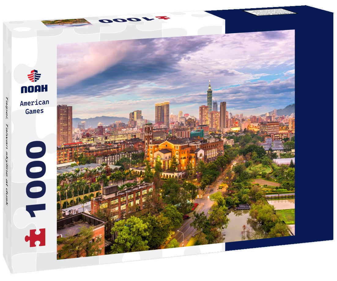 Noah Jigsaw Puzzle Taipei, Taiwan skyline at dusk 1000 pieces