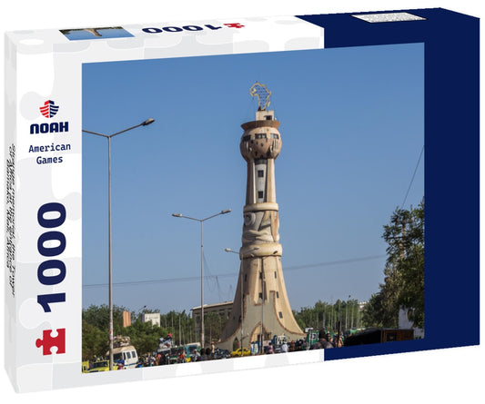 Noah Jigsaw Puzzle Strange memorial, the Tower of Africa at the entrance of Bamako, Mali, Africa 1000 pieces