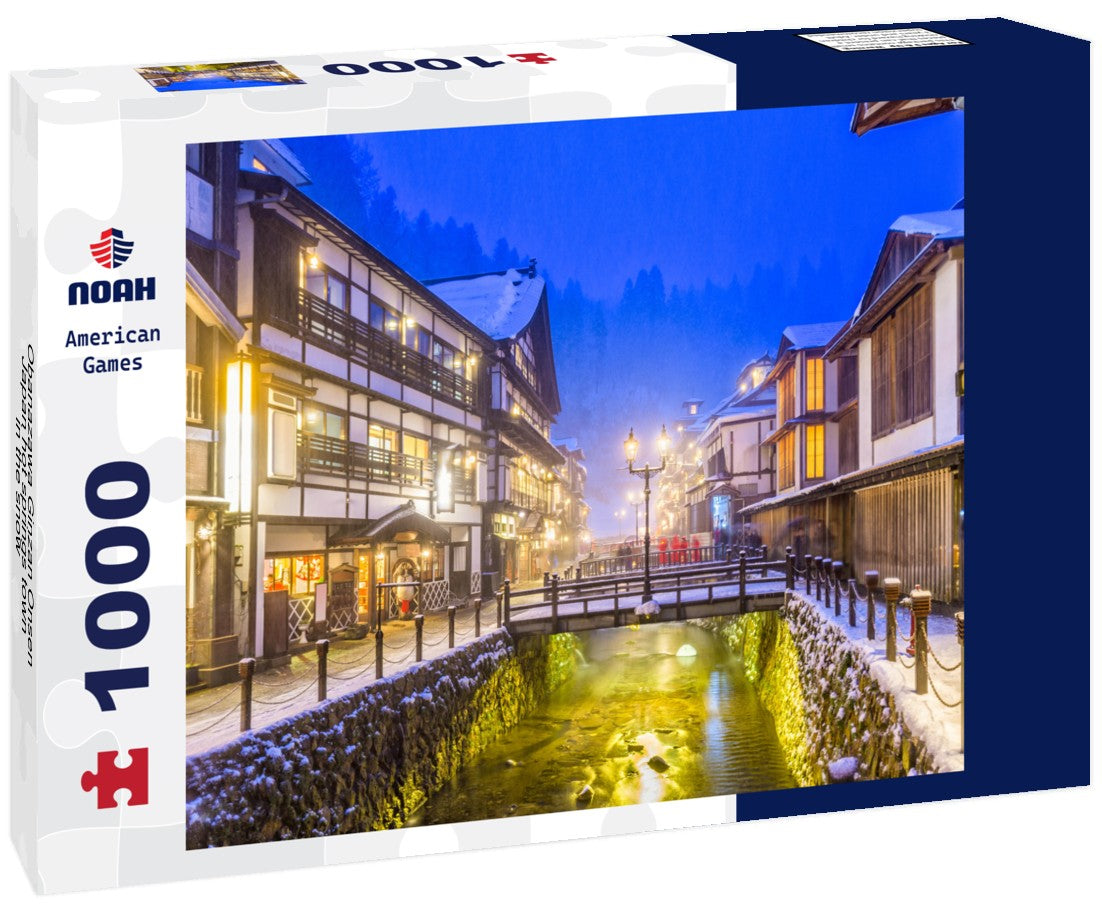 Noah Jigsaw Puzzle Obanazawa Ginzan Onsen, Japan hot springs town in the snow 1000 pieces