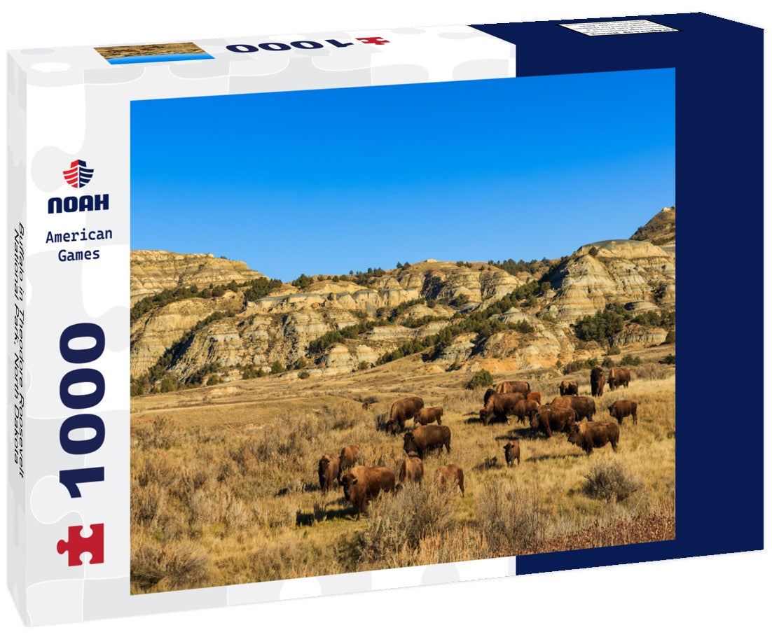 Noah Jigsaw Puzzle Buffalo in Theodore Roosevelt National Park, North Dakota 1000 pieces