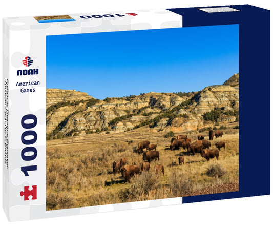 Noah Jigsaw Puzzle Buffalo in Theodore Roosevelt National Park, North Dakota 1000 pieces