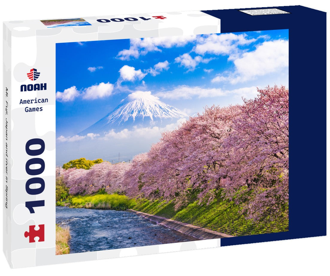 Noah Jigsaw Puzzle Mt. Fuji, Japan and river in Spring 1000 pieces