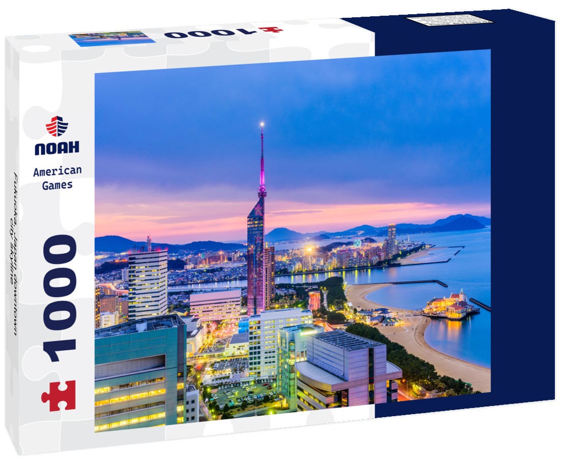 Noah Jigsaw Puzzle Fukuoka, Japan downtown city skyline 1000 pieces