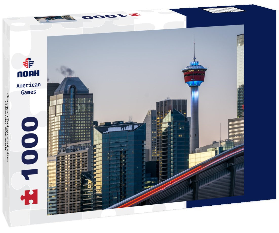 Noah Jigsaw Puzzle Sunset Calgary skyline, Alberta, Canada 1000 pieces
