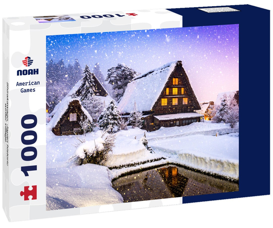 Noah Jigsaw Puzzle Shirakawago, Japan historic winter village 1000 pieces