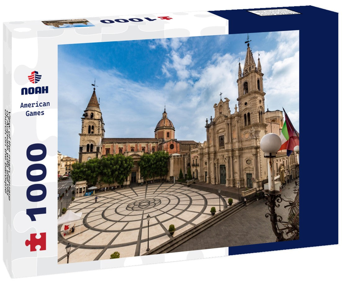 Noah Jigsaw Puzzle View of the main square of Acireale with the old church on the baroque 1000 pieces