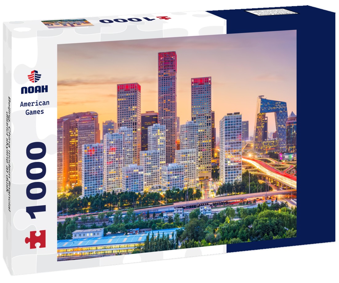 Noah Jigsaw Puzzle Beijing, China modern financial district skyline at dusk 1000 pieces
