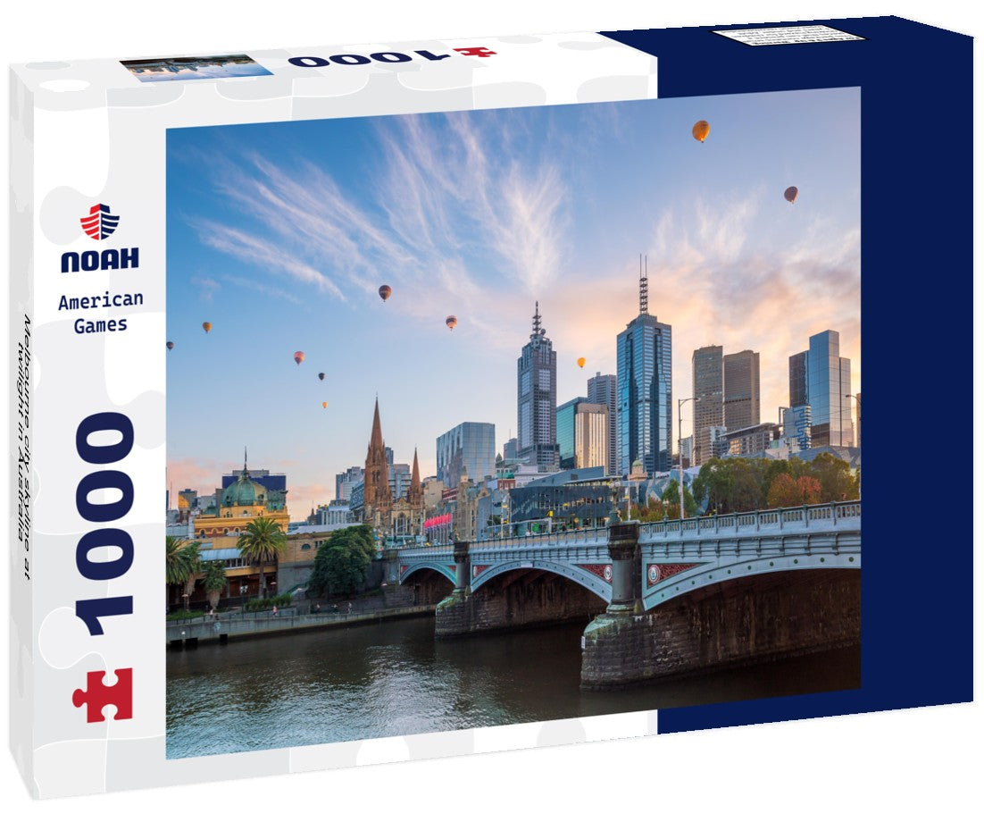 Noah Jigsaw Puzzle Melbourne city skyline at twilight in Australia 1000 pieces