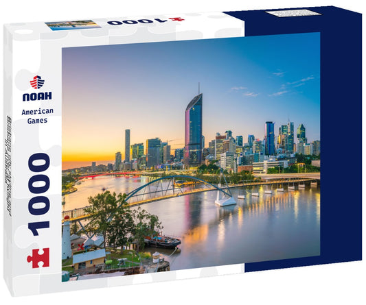 Noah Jigsaw Puzzle Brisbane city skyline and Brisbane river at twilight in Australia 1000 pieces