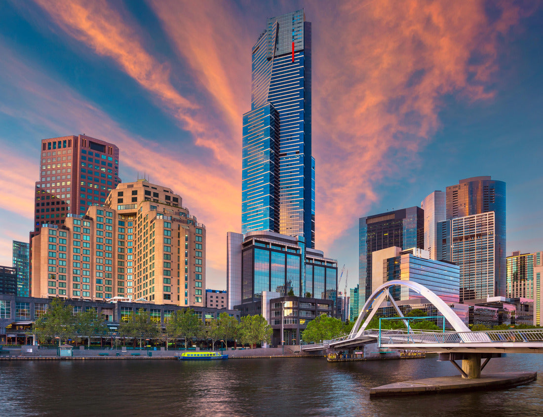 Noah Jigsaw Puzzle City of Melbourne. Cityscape image of Melbourne, Australia during summer sunrise 1000 pieces