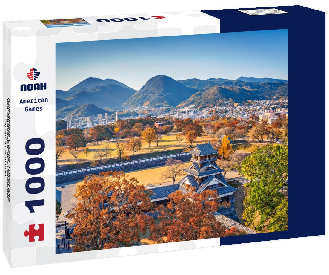 Noah Jigsaw Puzzle Kumamoto Castle Turret and the landscape of Kumamoto, Japan in autumn 1000 pieces