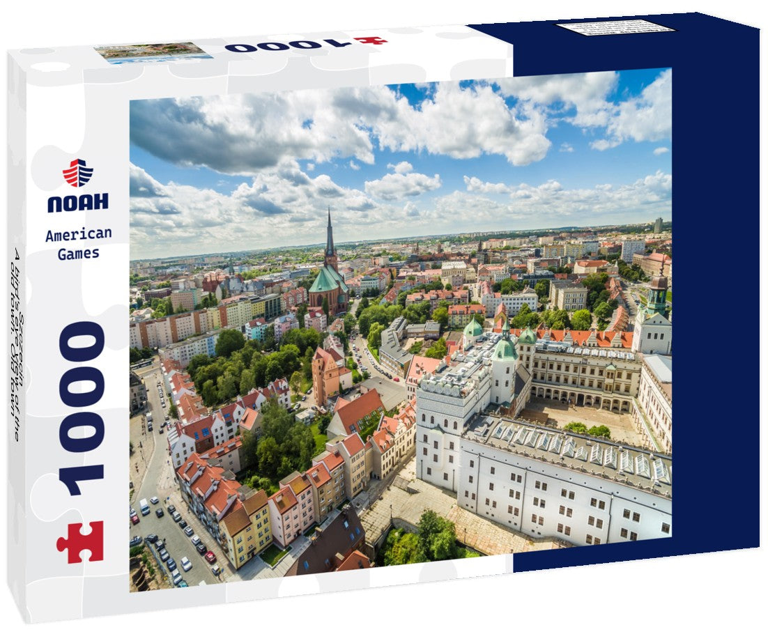 Noah Jigsaw Puzzle Szczecin - A bird's eye view of the old town. Old town, castle and basilica in Szczecin 1000 pieces